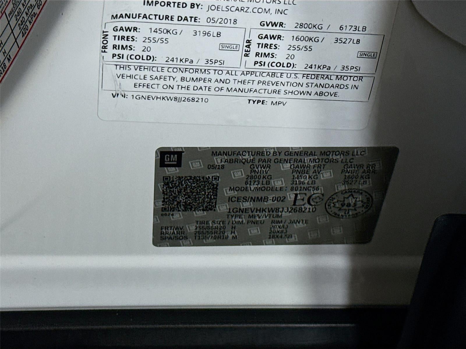 2018 Chevrolet Traverse LT True North