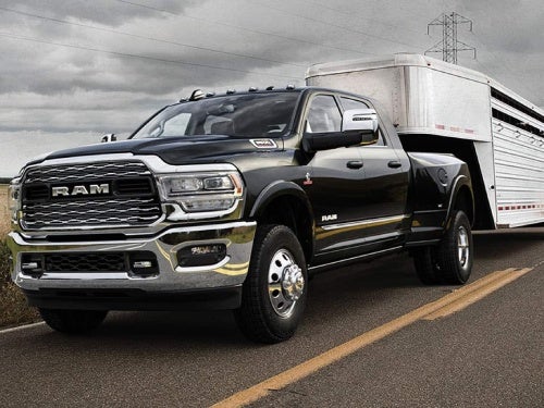 2024 RAM 3500 towing a trailer