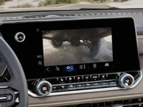 2024 Chevrolet Colorado touchscreen showing underbody camera view