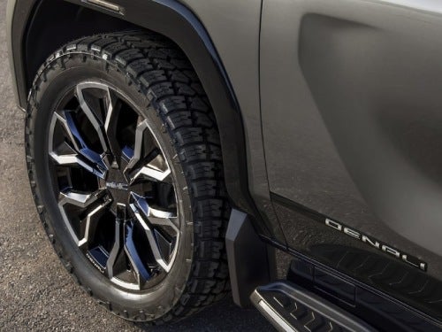 2024 GMC Sierra EV Denali Edition 1 close up view of front wheel 