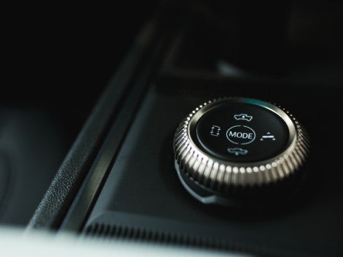 GMC Hummer EV close up view of drive mode dial