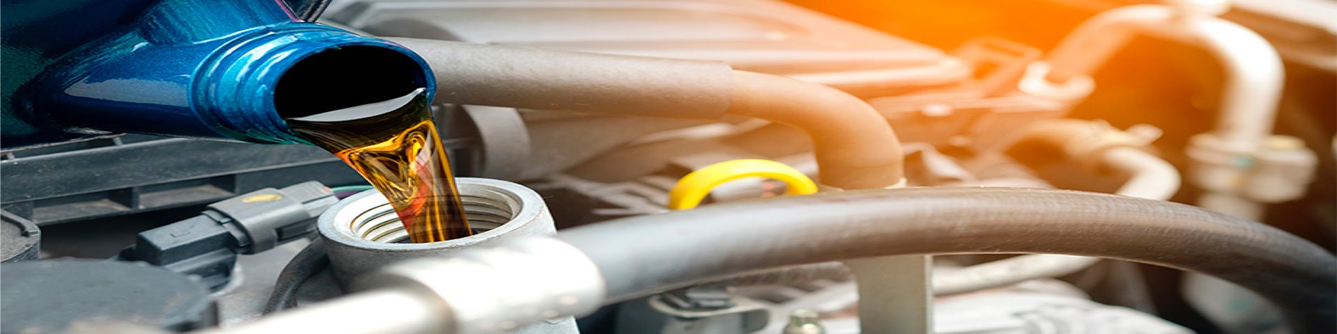 Vehicle getting an oil change