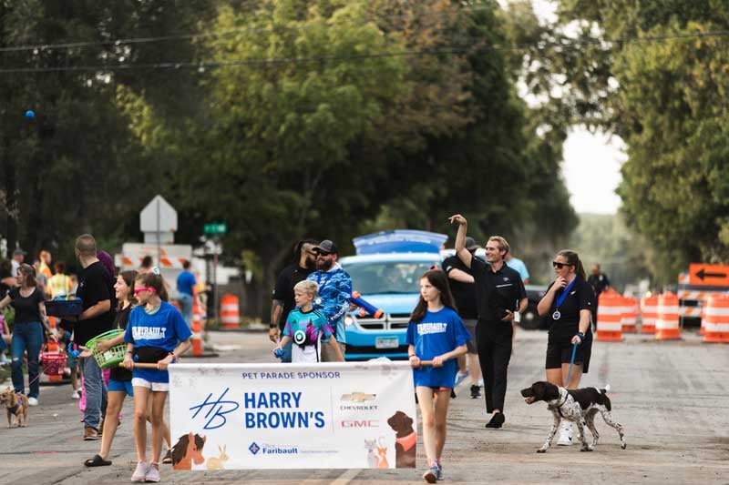 Harry Brown's walking in the Pet Parade