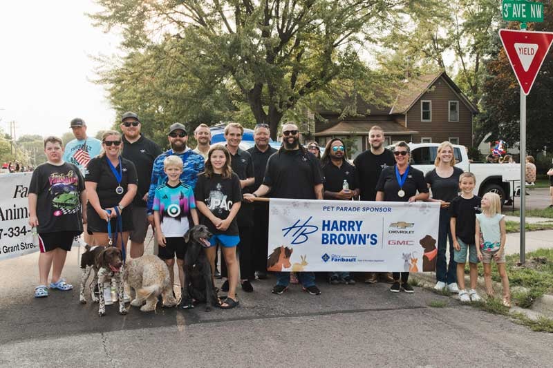Harry Brown's team at the Pet Parade