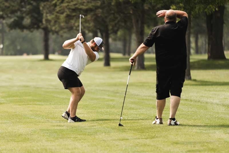 Harry Brown's team golfing