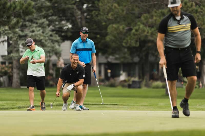 Harry Brown's team golfing